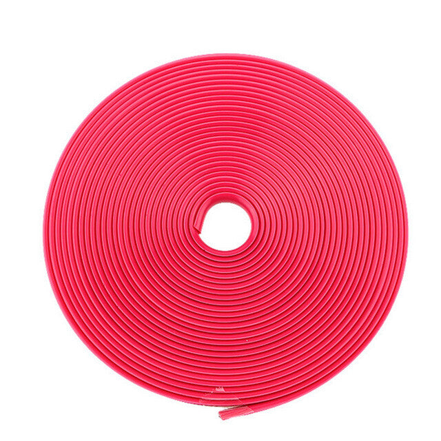 26FT Car Wheels Hub Rim Edge Protector Ring Tire Guard Sticker Rubber Strip Line