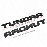 2pcs 13-21 Black Tundra Letter Side Fender Tailgate Nameplate Emblem Badge Logo