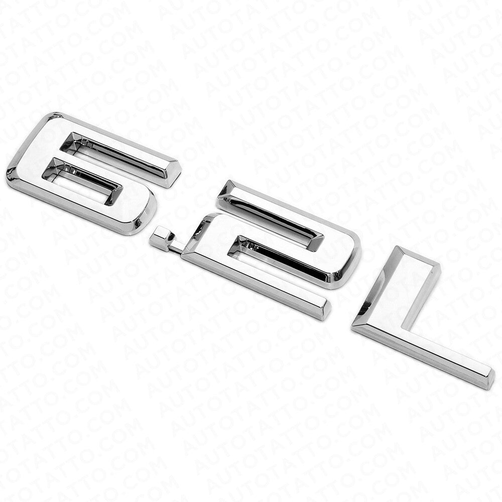 2x 19-22 OEM Chrome Chevy Silverado 1500 6.2L Hood Letter Logo Emblem Badge Z71