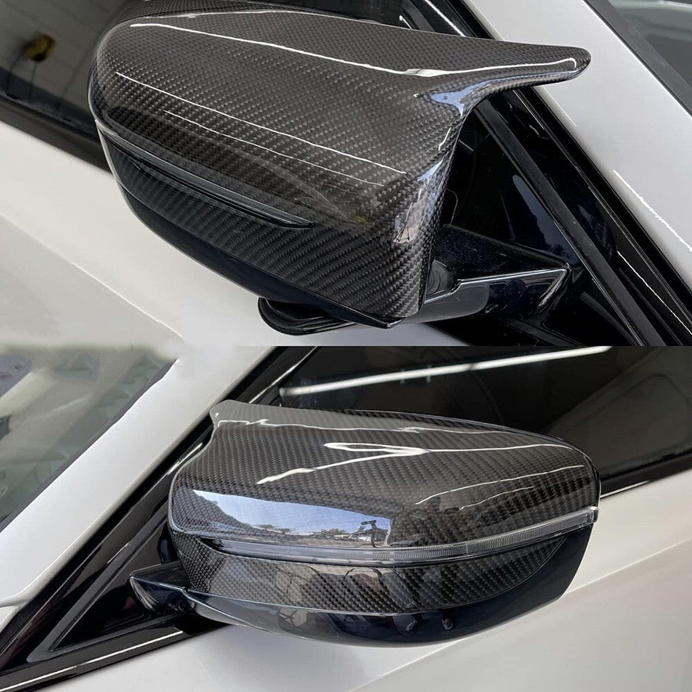 17-23 BMW G20 G30 G11 G12 M Style Carbon Fiber Replace Side Mirror Cover Cap