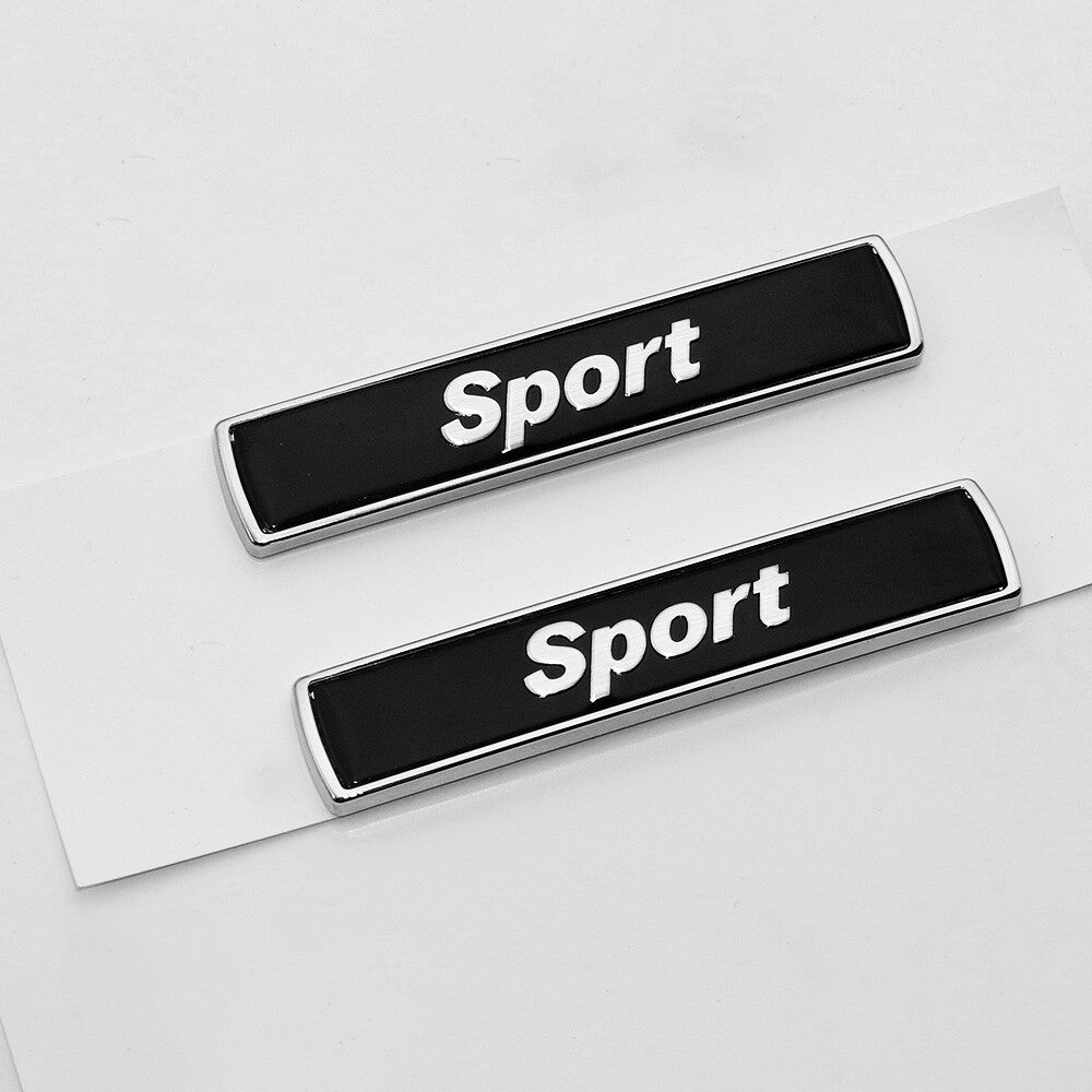 2x For BMW Sport Logo Emblem Badge Car Side Fender M Series Performance Sport