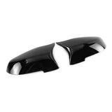 Gloss Black Side Mirror Cover Cap for 14-18 BMW F01 F06 F12 F13 F10 F11 F18 LCI