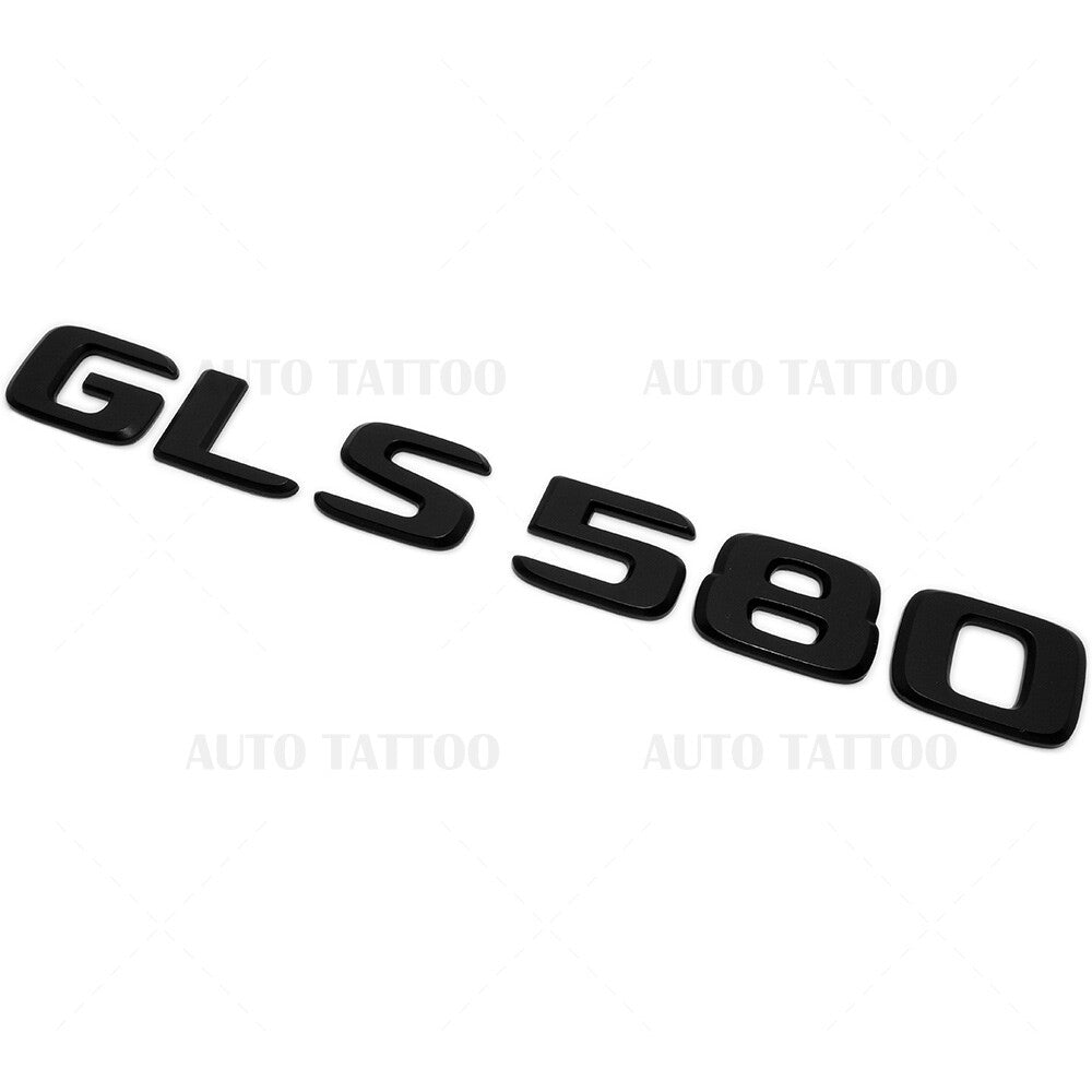 For Mercedes GLS 580 Letter Emblem Liftgate Logo Badge AMG Sport Matte Black