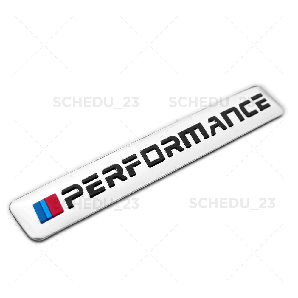 2x BMW M Performance Logo Emblem Badge Car Fender Tailgate Series Sport Chrome