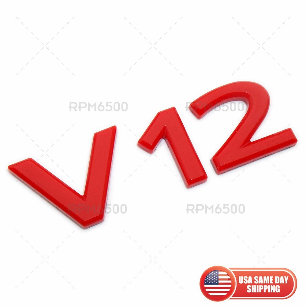 Mercedes-Maybach V12 Turbo AMG Side Fender Emblem Nameplate Badge Sport Red