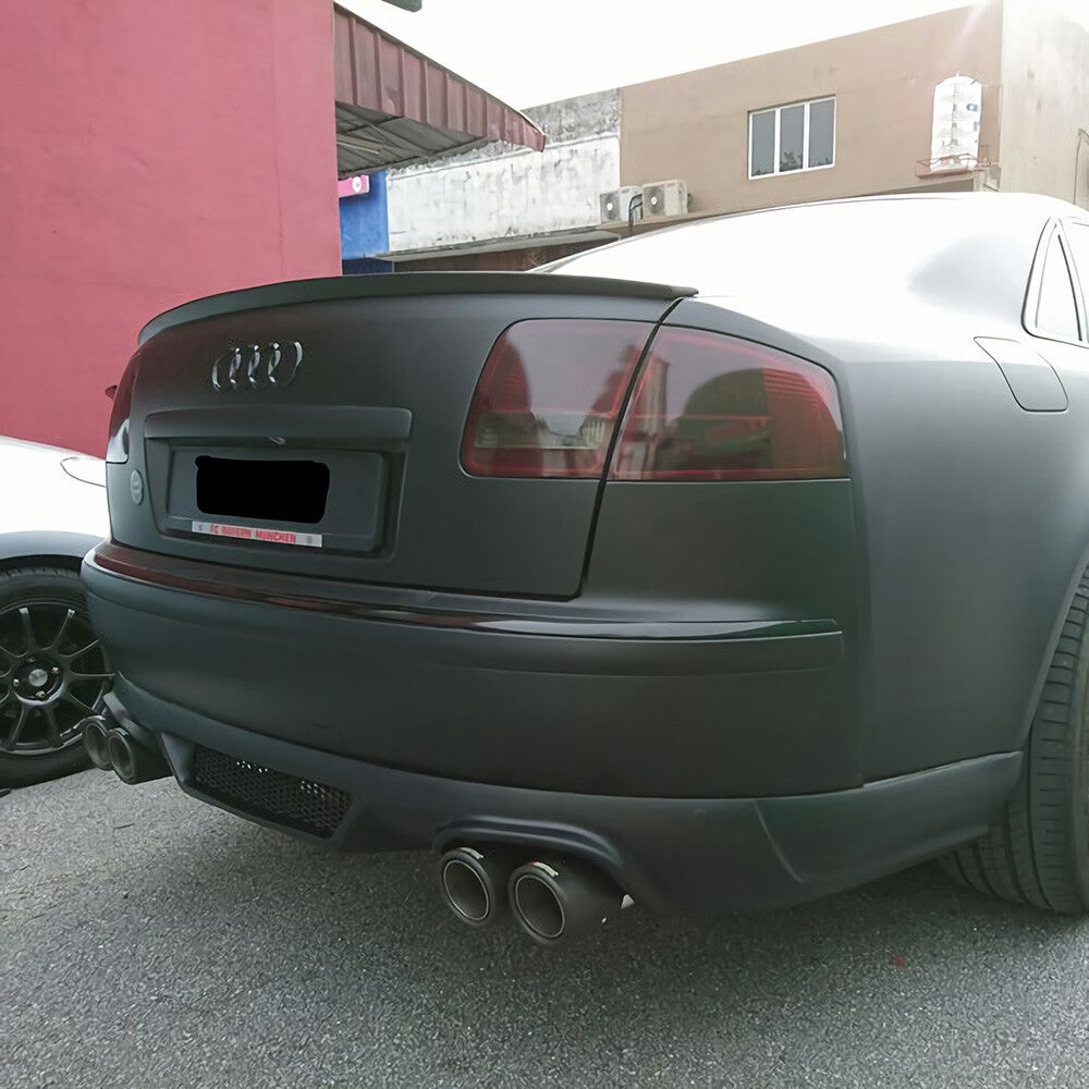 04-10 AUDI A8 S8 Q7 Matte Black Trunk Lid Luggage Ring Sign Badge Logo Emblem