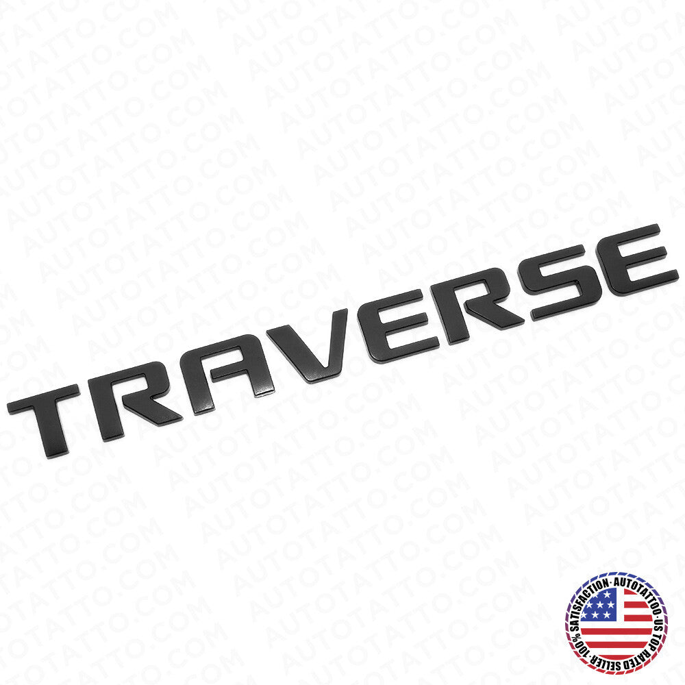 Chevy Traverse Rear Lifgate Letter Badge Nameplate Logo Emblem Matte Black Sport