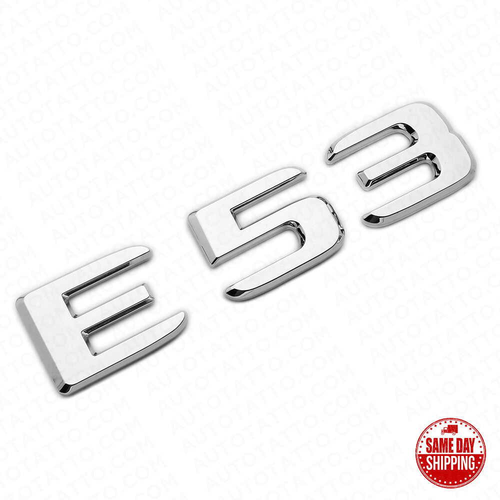 19-26 Mercedes-Benz E53 E 53 Letter Emblem Trunk Logo Badge AMG Sport Chrome