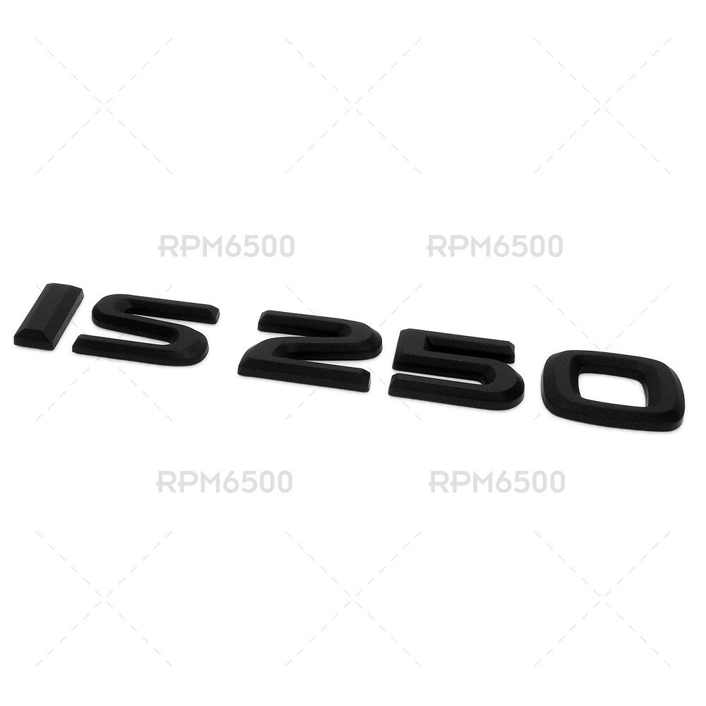 Lexus Trunk Lid Matte Black IS 250 Letter Logo Badge Emblem Car Replace F-Sport