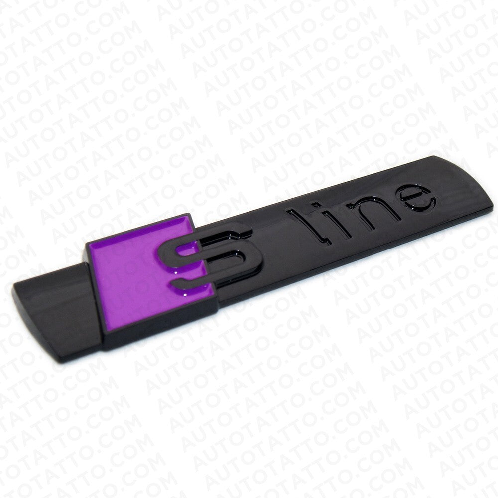 2pcs Sline S LINE Side Fender Marker Emblem Decal Badge Decorate Sport Blue
