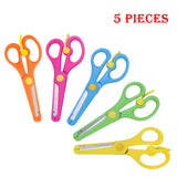 5PCS Children Kids Students Adult Anti-pinch Safety Art Craft Shears Scissors