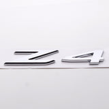 Chrome Z4 Letter Logo Emblem Badge Luggage Rear Trunk Nameplate ABS ///M Sport