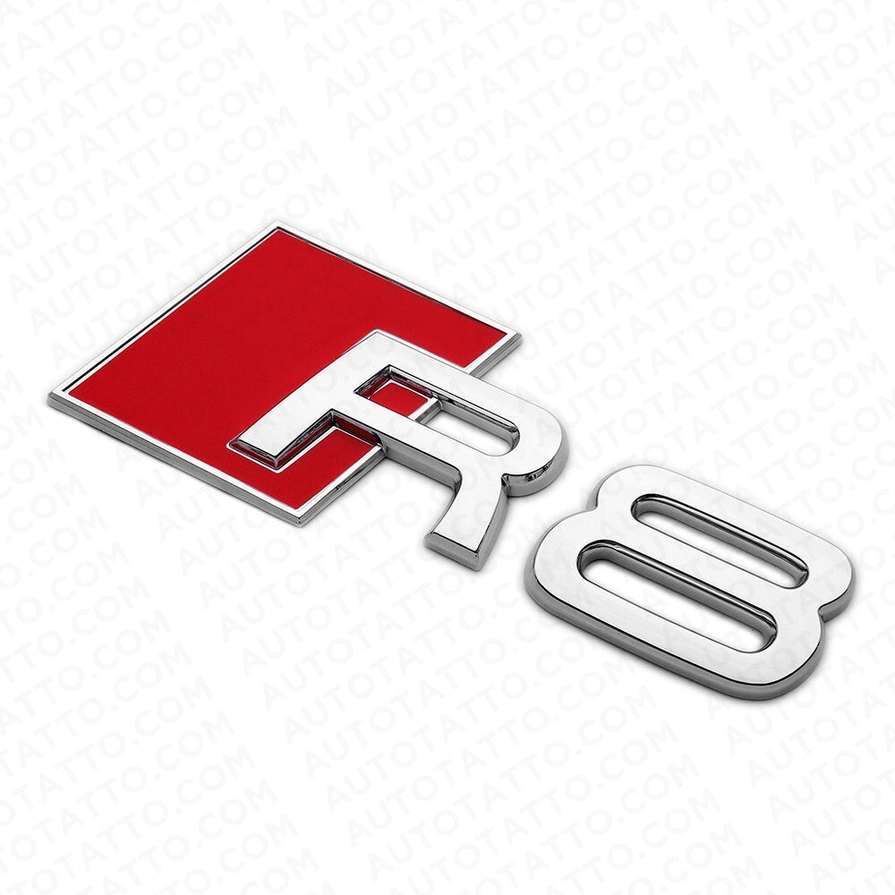 Audi R8 OEM Chrome Rear Letter Trunk Nameplate Emblem Badge Sport Sline
