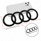 04-10 AUDI A8 S8 Q7 Gloss Black Trunk Lid Luggage Ring Sign Badge Logo Emblem