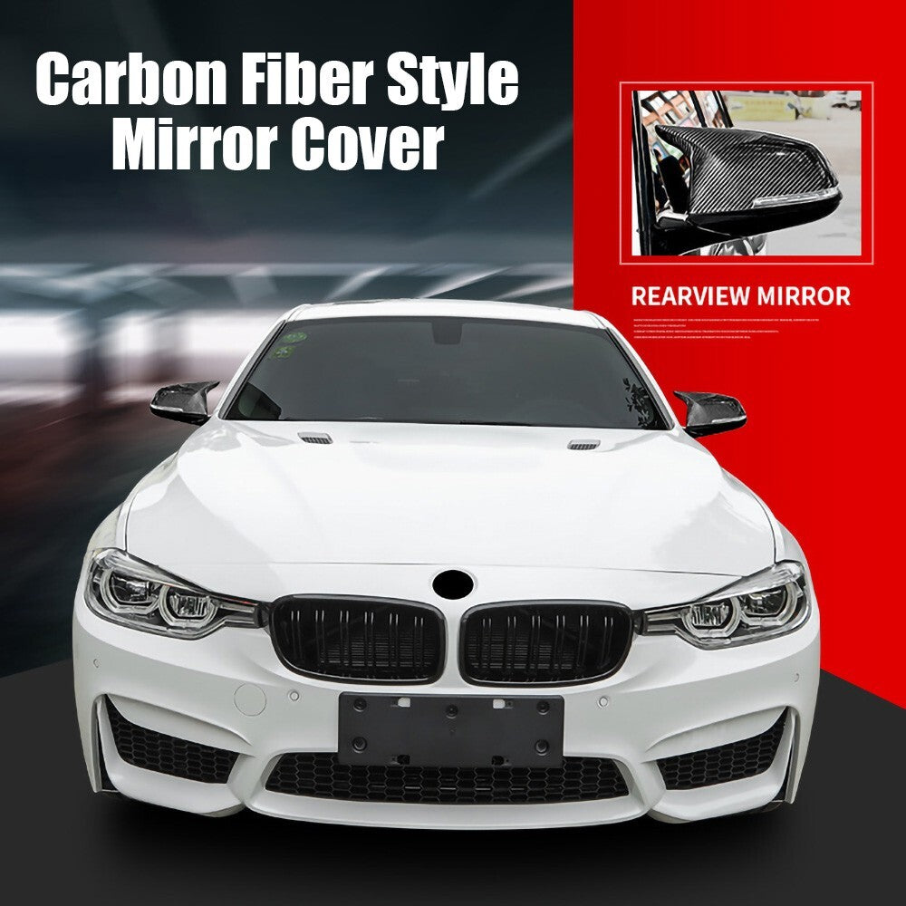 Carbon Fiber M3 Style Side Mirror Cover Cap For BMW F20 F21 F30 F32 F36 GT M2 X1