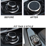 Decoration Replace Small Multimedia Knob Cover iDrive Button for BMW F10 F20 F30