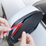 2x Universal Carbon Car Rear View Mirror Rain Cover Sun Visor Eyebrow Guard New