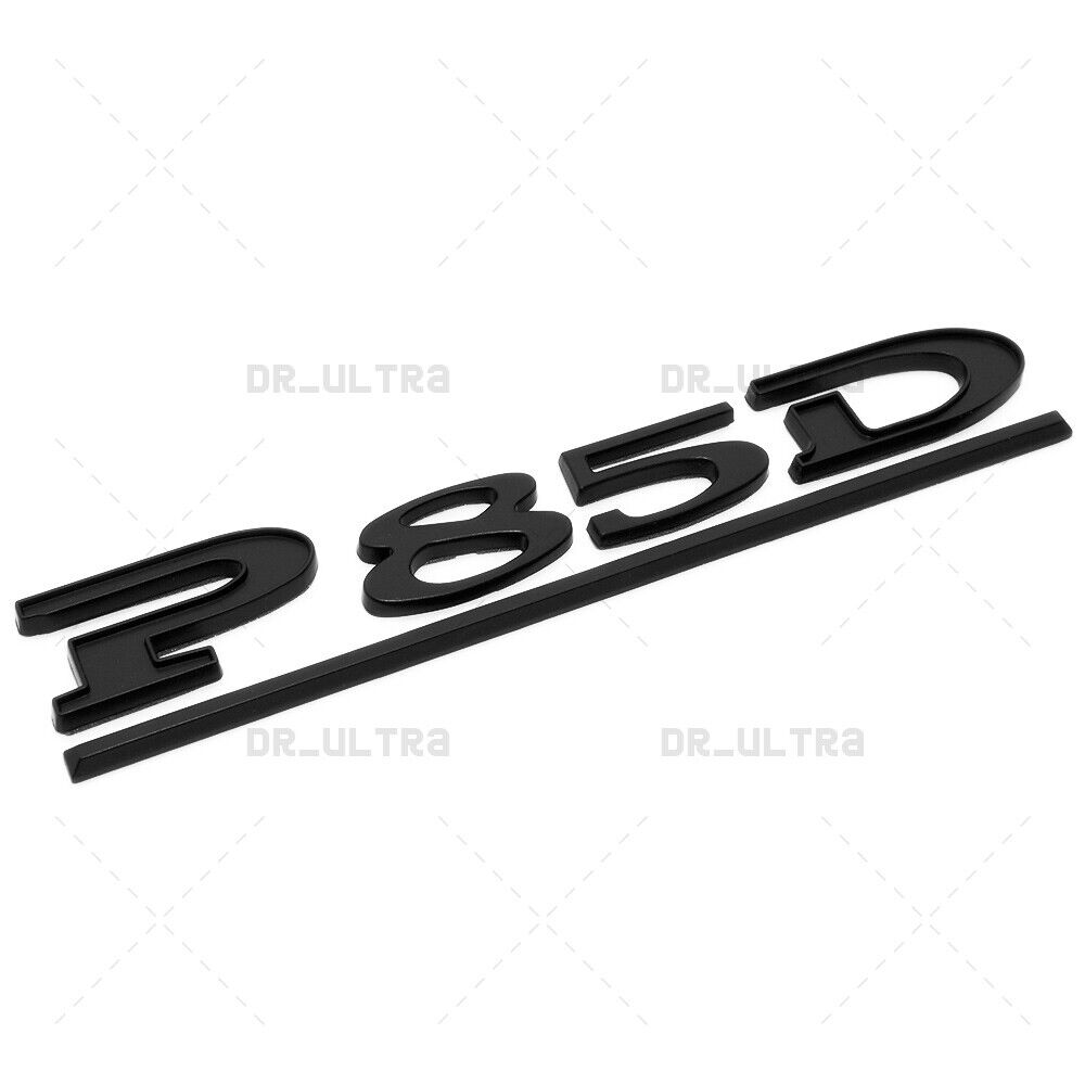 Tesla Liftgate P85D Performance Nameplate Logo Badge Emblem Sport Matte Black