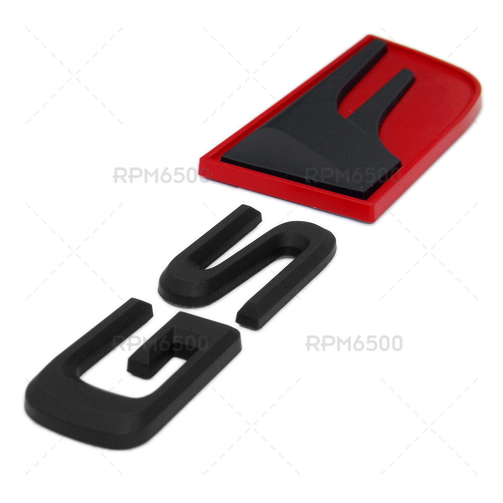Lexus Trunk Lid Black Red GS F Letter Logo Badge 3D Decal Sport Emblem F-Sport
