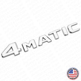 17+ OEM ABS 4 Matic Emblem 3D Chrome Trunk Logo Badge Decoration AMG Modified