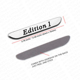 2x 3D Edition 1 Fender Marker Car AMG Logo Badge Emblem Sport Decoration Chrome