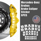 Brabus AMG Car Wheels Brake Caliper Sticker Decal Logo Decoration Sport White