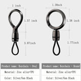 Universal Keychain Simplicity Key Ring Clip Double layer buckle Car Auto Unisex