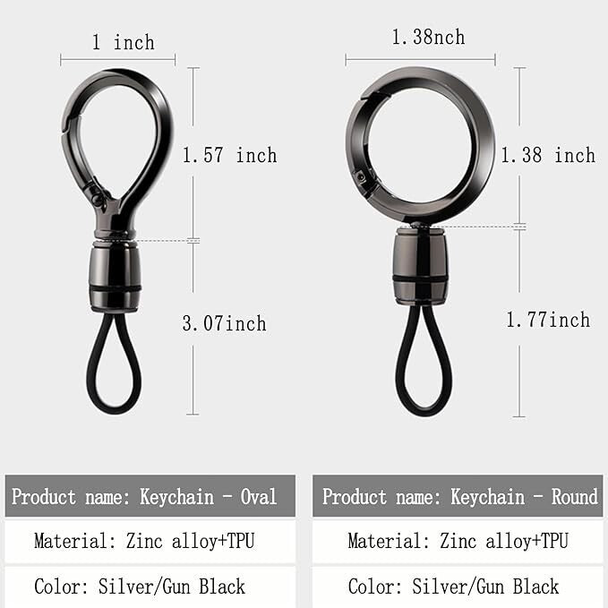 Universal Keychain Simplicity Key Ring Clip Double layer buckle Car Auto Unisex