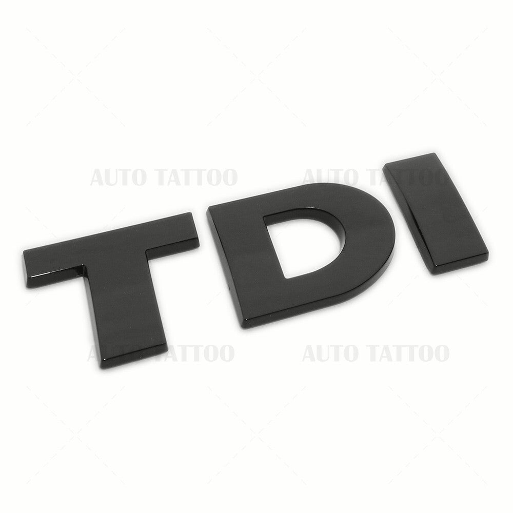 Volkswagen TDI Rear Truck Boot Lid Nmaeplate Badge Emblem Black