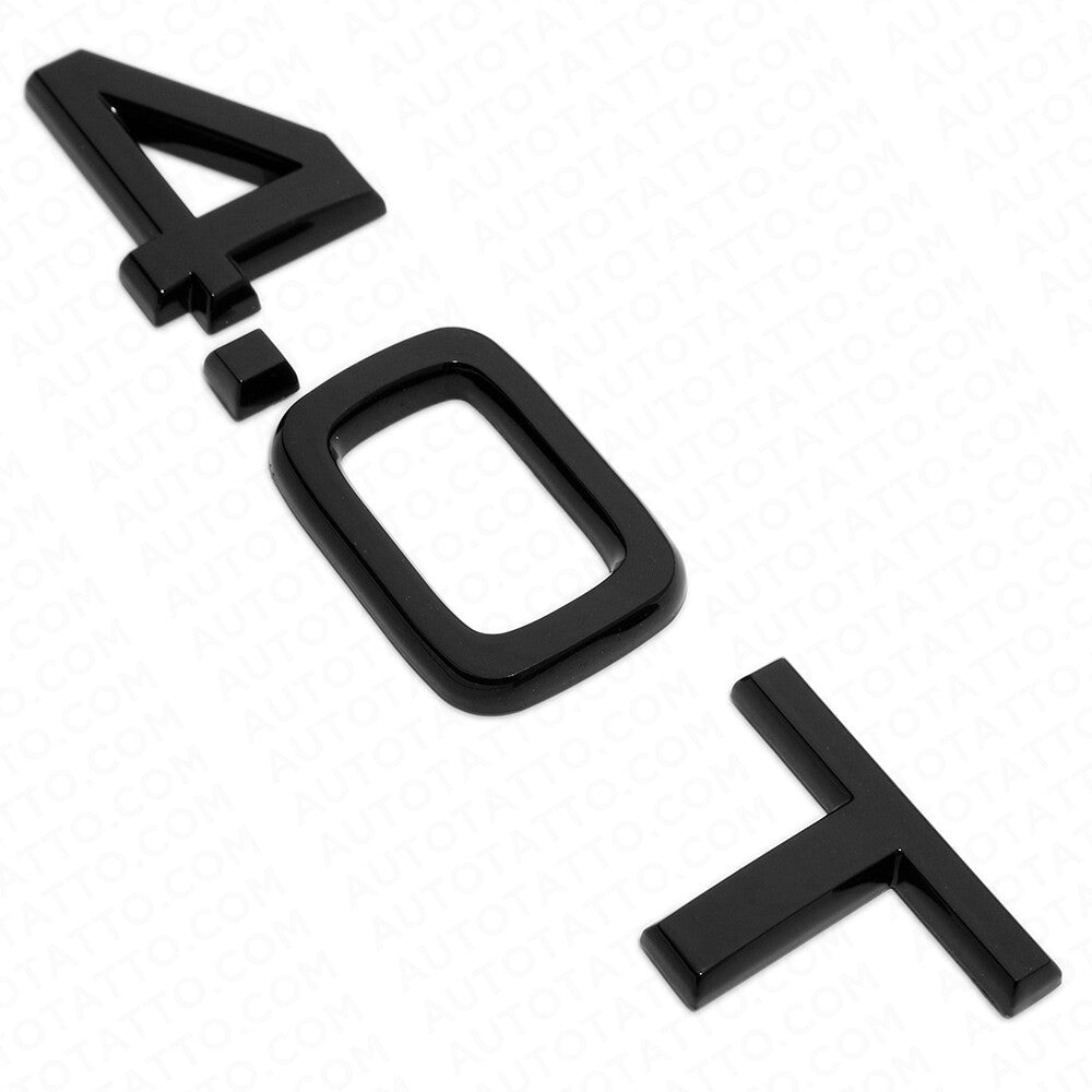 Audi Car Rear Trunk Deck Lid 4.0T Turbo Nameplate Emblem Badge Gloss Black Sline