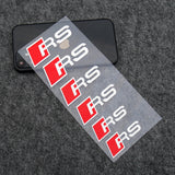 For Audi RS Sport Car Wheels Brake Caliper Sticker Decal Logo Decoration White