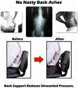 Universal 2x Mesh Back Support Lumbar Brace For Car Office Seat Chair Cushion