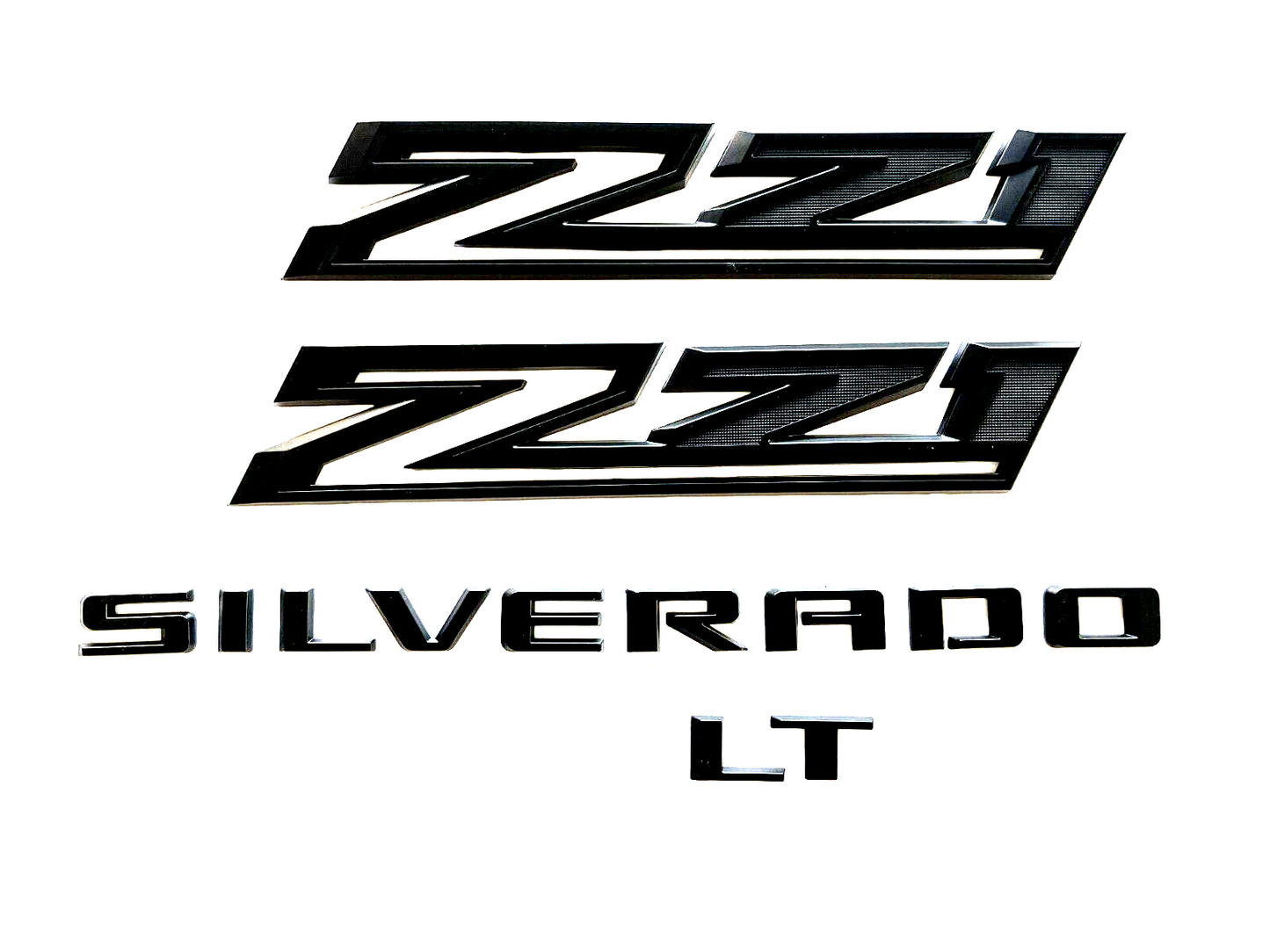 Gloss Black 2019-2023 Chevrolet Silverado Fender Tailgate Emblem Badge z71 LT