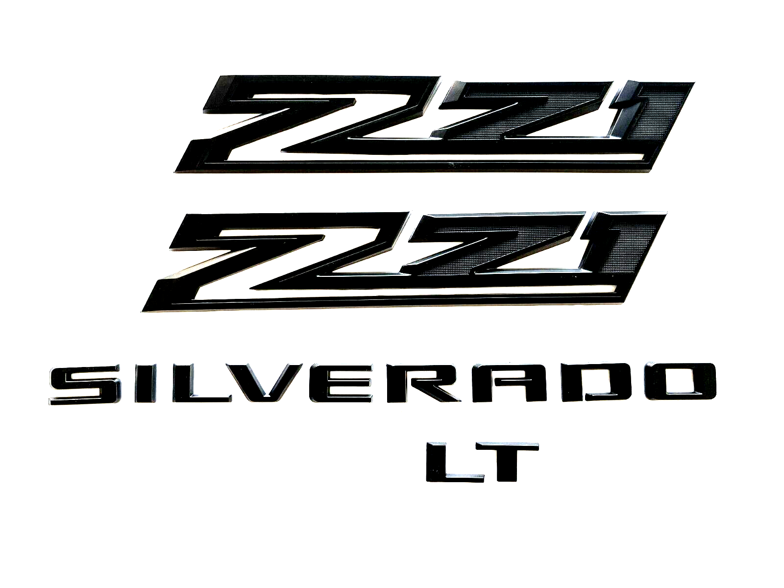 Gloss Black 2019-2023 Chevrolet Silverado Fender Tailgate Emblem Badge z71 LT