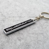 Audi Ring Quattro Nameplate Fashion 3D Car Sport Key Fob Keychain Gift Decorate