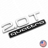 17-22 Audi Rear Trunk Deck Lid 2.0T Quattro Nameplate Emblem Logo Badge Chrome