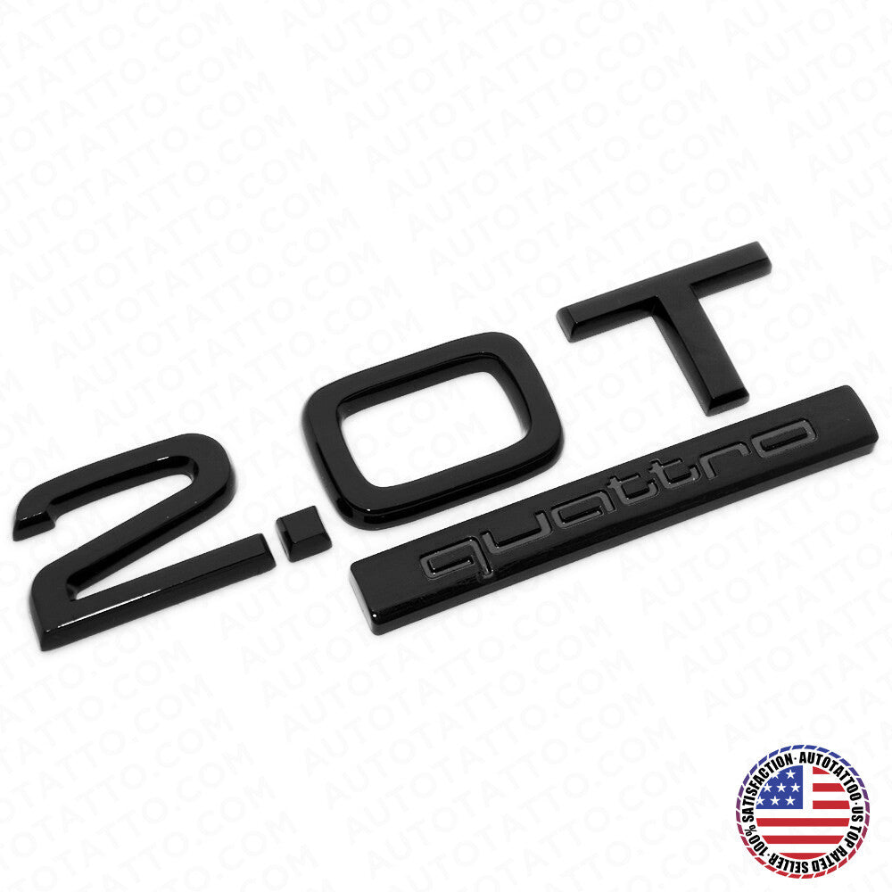 04-25 Rear Trunk Deck Lid 2.0T Quattro Nameplate Emblem Badge Blackout