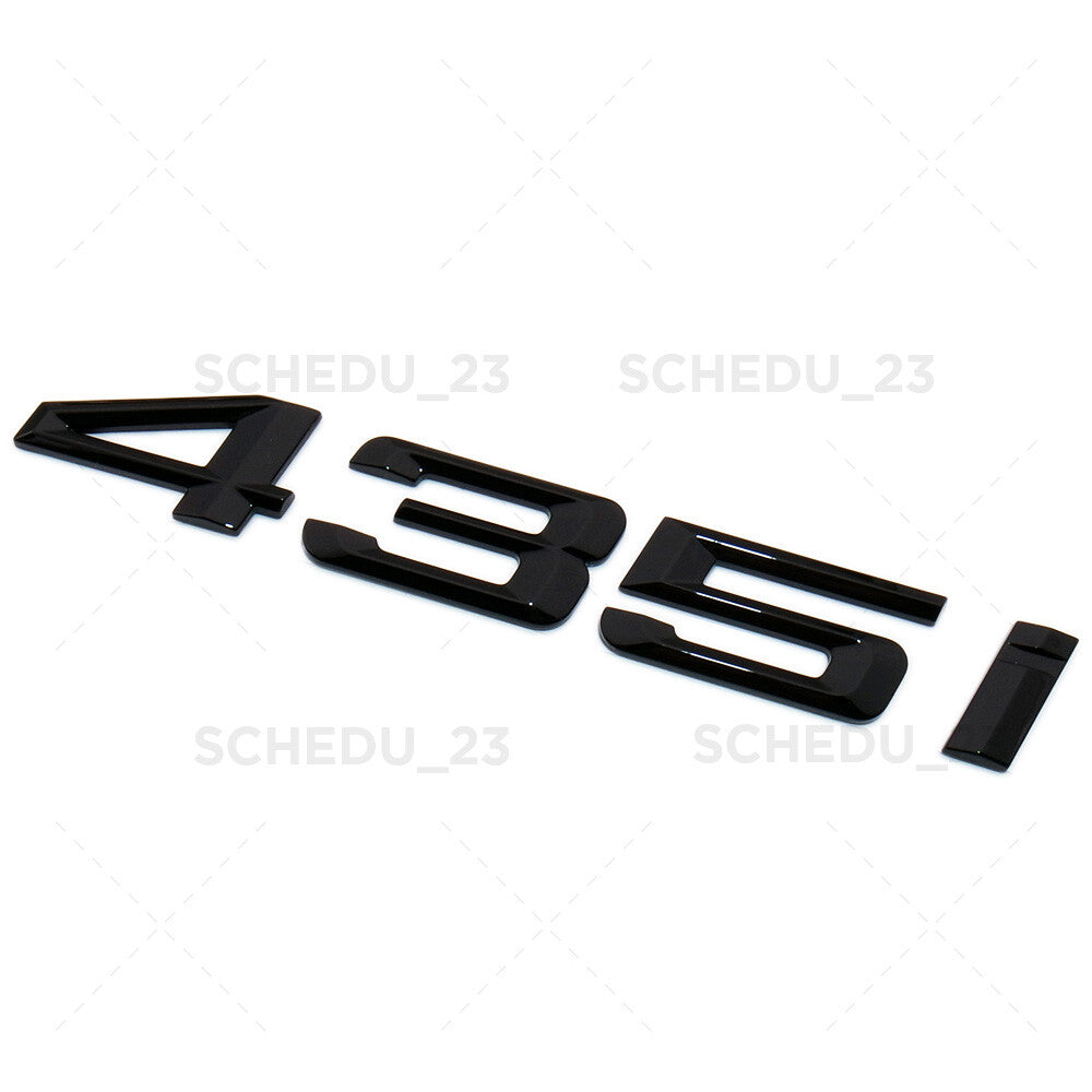 Gloss Black 435i 4 Series Nameplate Letter Emblem Badge Trunk Lid M Performance
