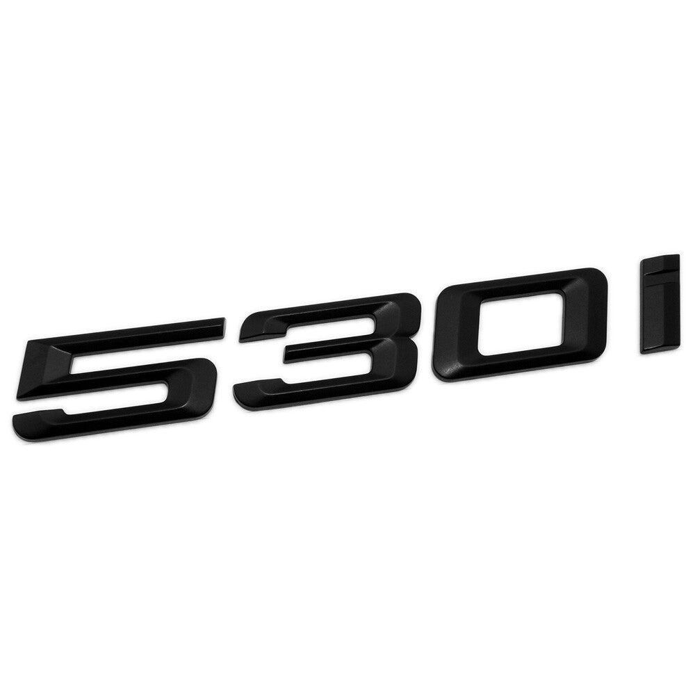 17-23 BMW 530i Matte Black Trunk LNameplate Emblem Badge M Performance G30 G31