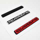 Audi Black Quattro Nameplate OEM ABS Emblem Liftgate Adhesive Logo Lid Badge