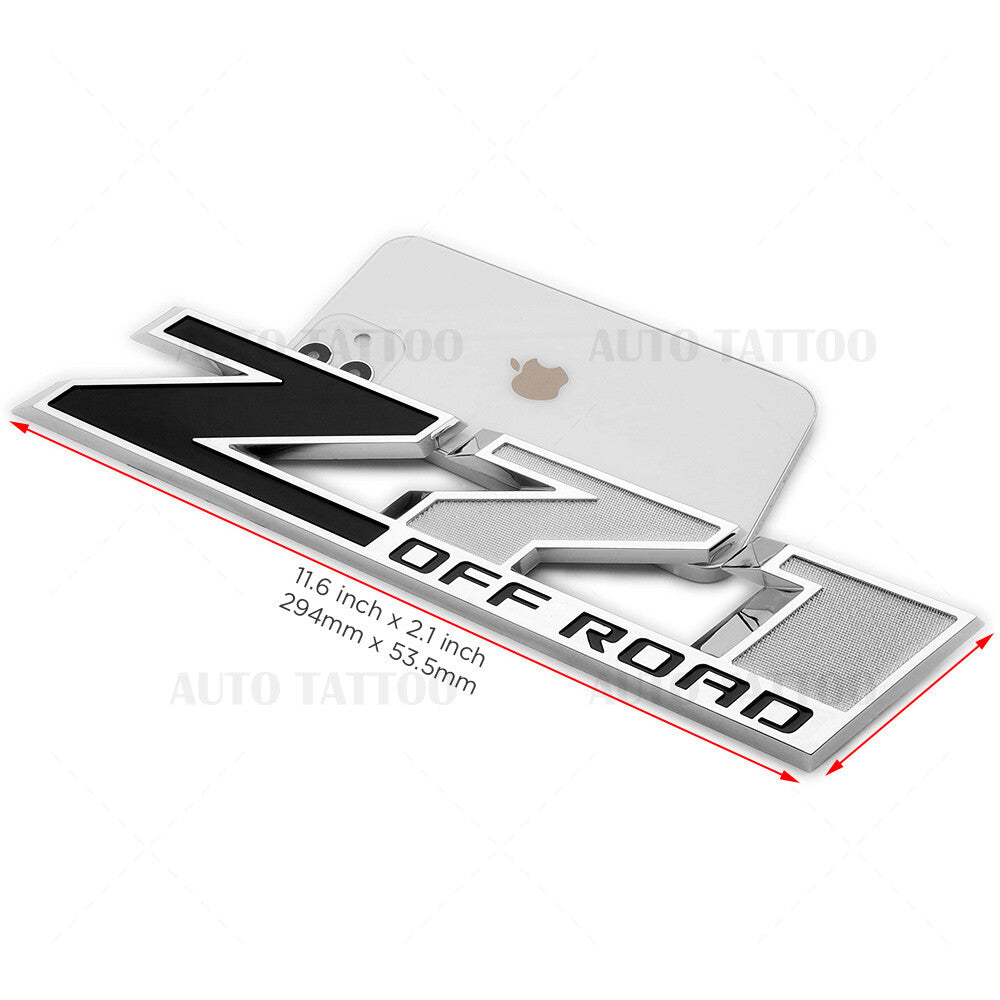 Chevy 09-21 Z71 Offroad Front Door Nameplate Logo Emblem Badge OEM Chrome Black