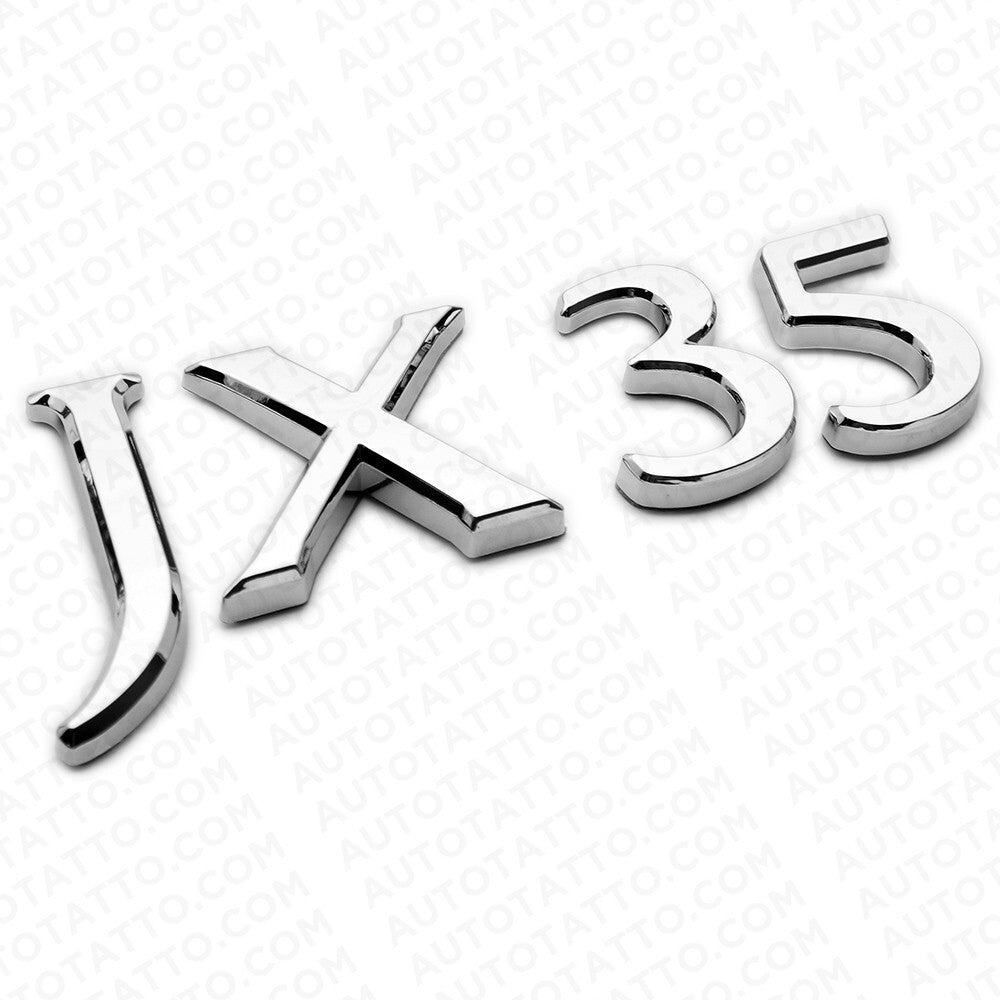 For Infiniti JX35 Rear Trunk Logo Letter Badge Emblem Nameplate Silver Chrome