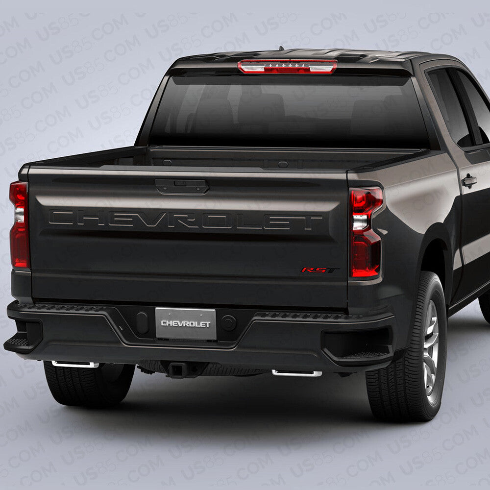 19-21 OEM Chevy Silverado Tailgate RST Letter Logo Emblem Badge 4x4 Black Red