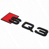 Audi SQ3 Gloss Black Rear Letter Liftgate Nameplate Trunk Emblem Badge Sport