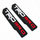 2x Mini TRD Bro Fender Door Tailgate Badge Logo Emblem Silicone Decoration Sport
