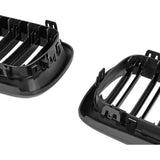 Front Kidney Grill For BMW F15 X5 F85 X5M F16 X6 F86 X6M Gloss Black Double Slat