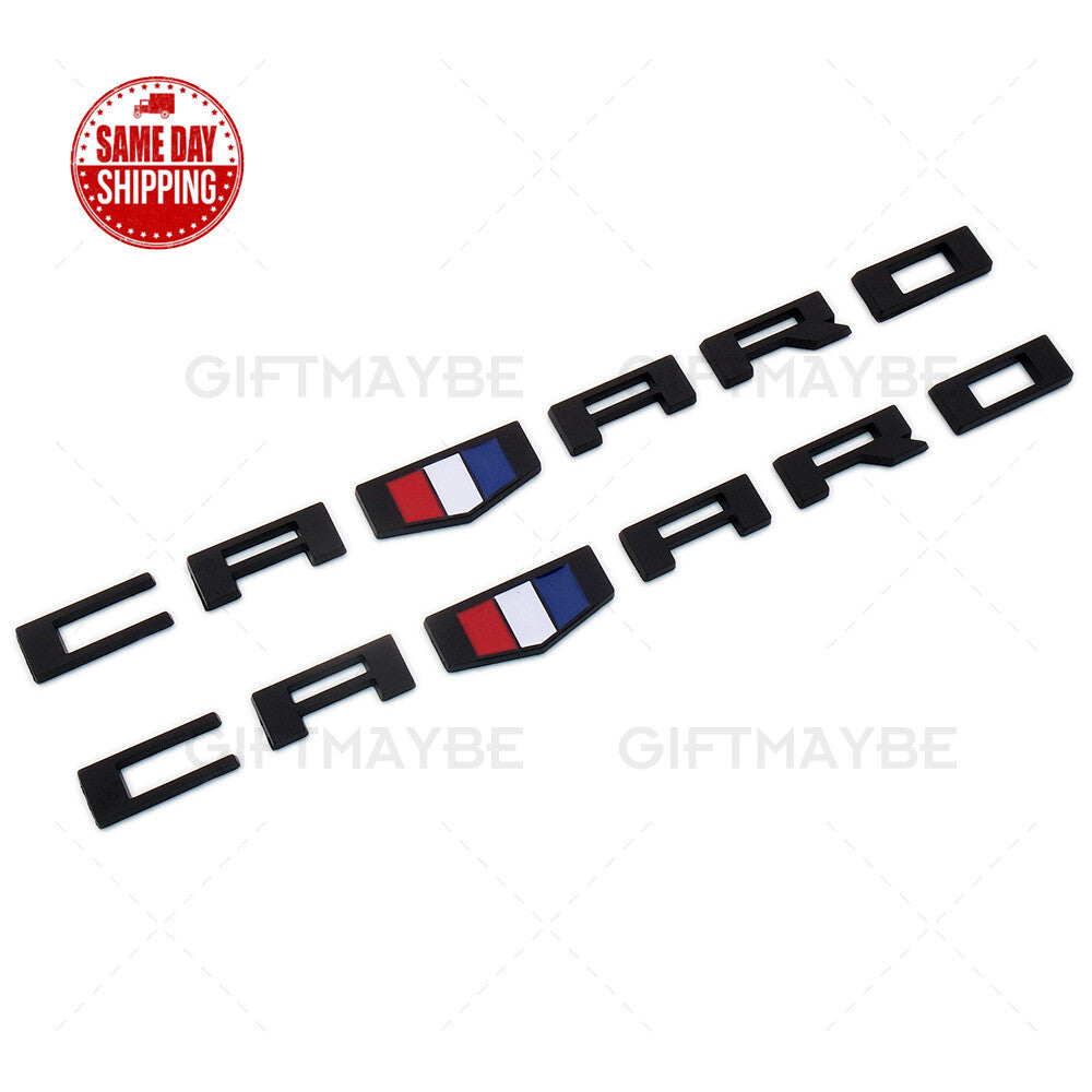 2x For Chevrolet CAMARO 3D Car Letter Fender Marker Emblem Badge RS SS ZL1 Z28