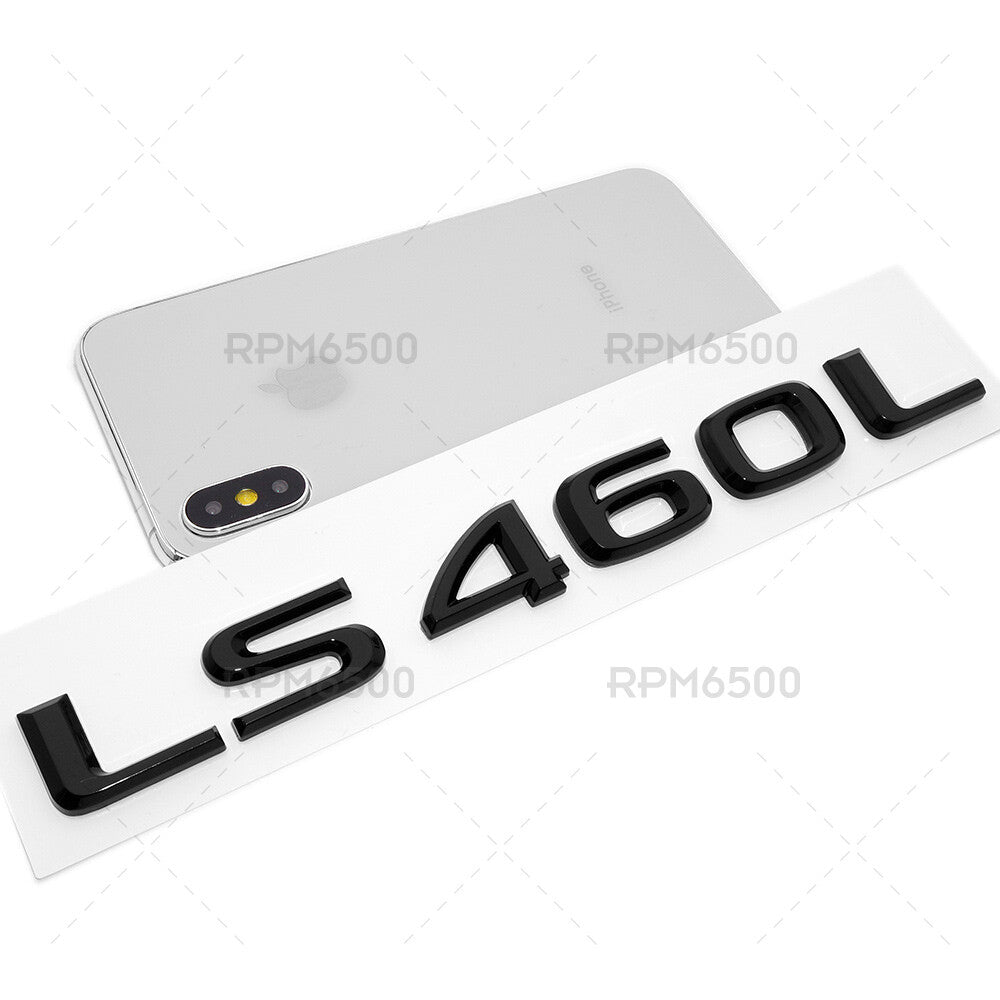 Lexus Rear Turnk Lid Gloss Black LS 460 L Letter Logo Badge Emblem Car Replace