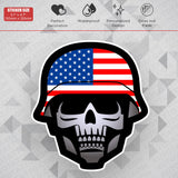 USA Skeleton American Soldier Sticker Decal Home Car Truck Door Window Decorate