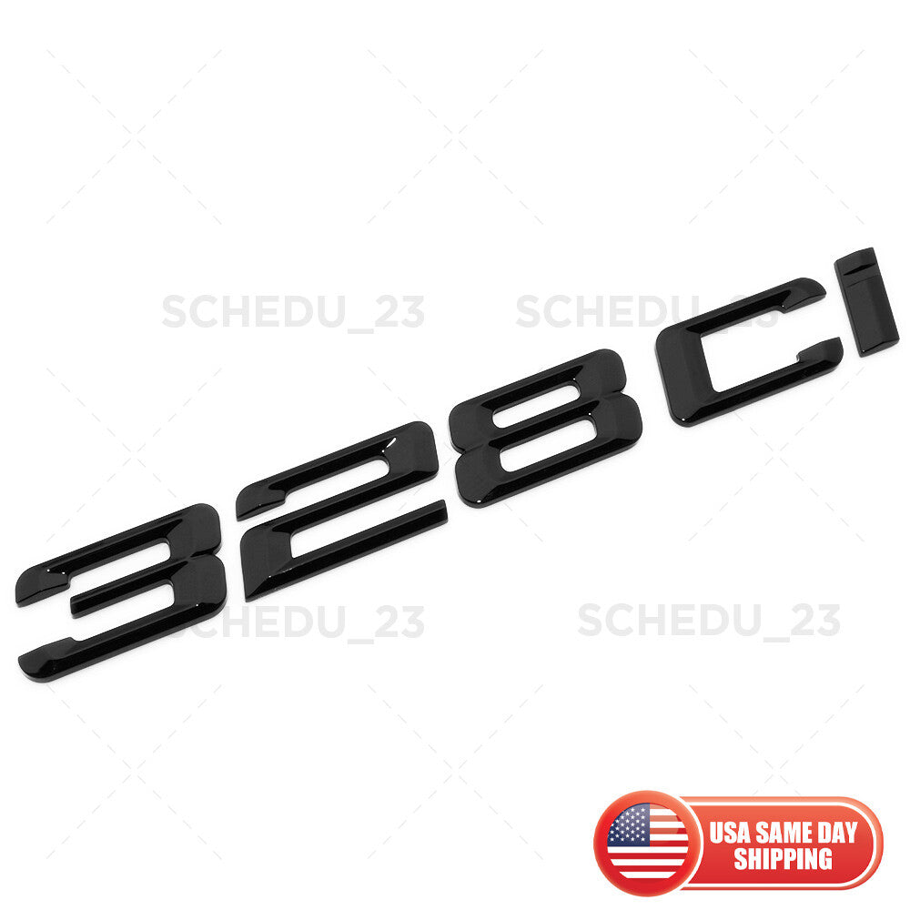 For BMW 328Ci Logo Emblem Replace Badge Car Lid M Series Performance Gloss Black